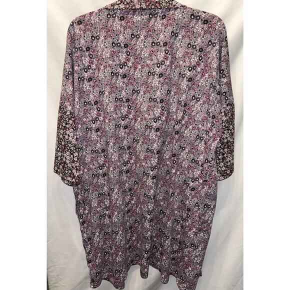 Pact Organic Cotton Staycation Robe Purple Ditzy Floral M/L Sustainable NO BELT - Picture 10 of 11